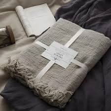 Linen Throw Blanket